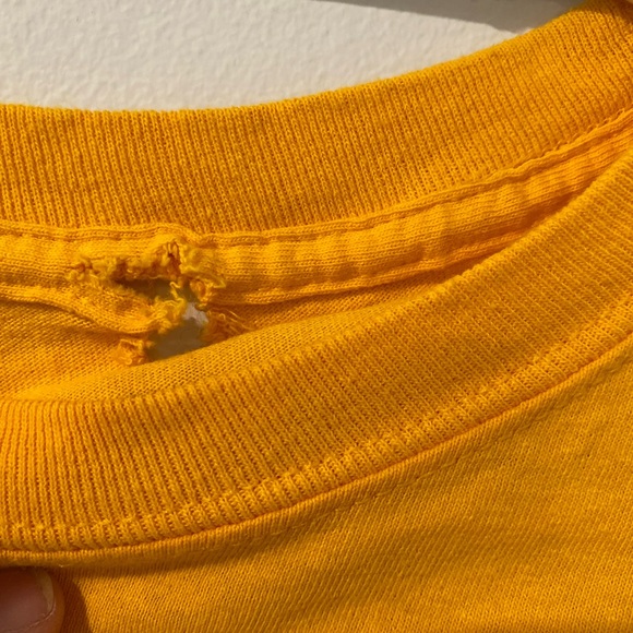 Yellow fila crop top. Size medium. Small hole in the back ( see photos) - Picture 2 of 3